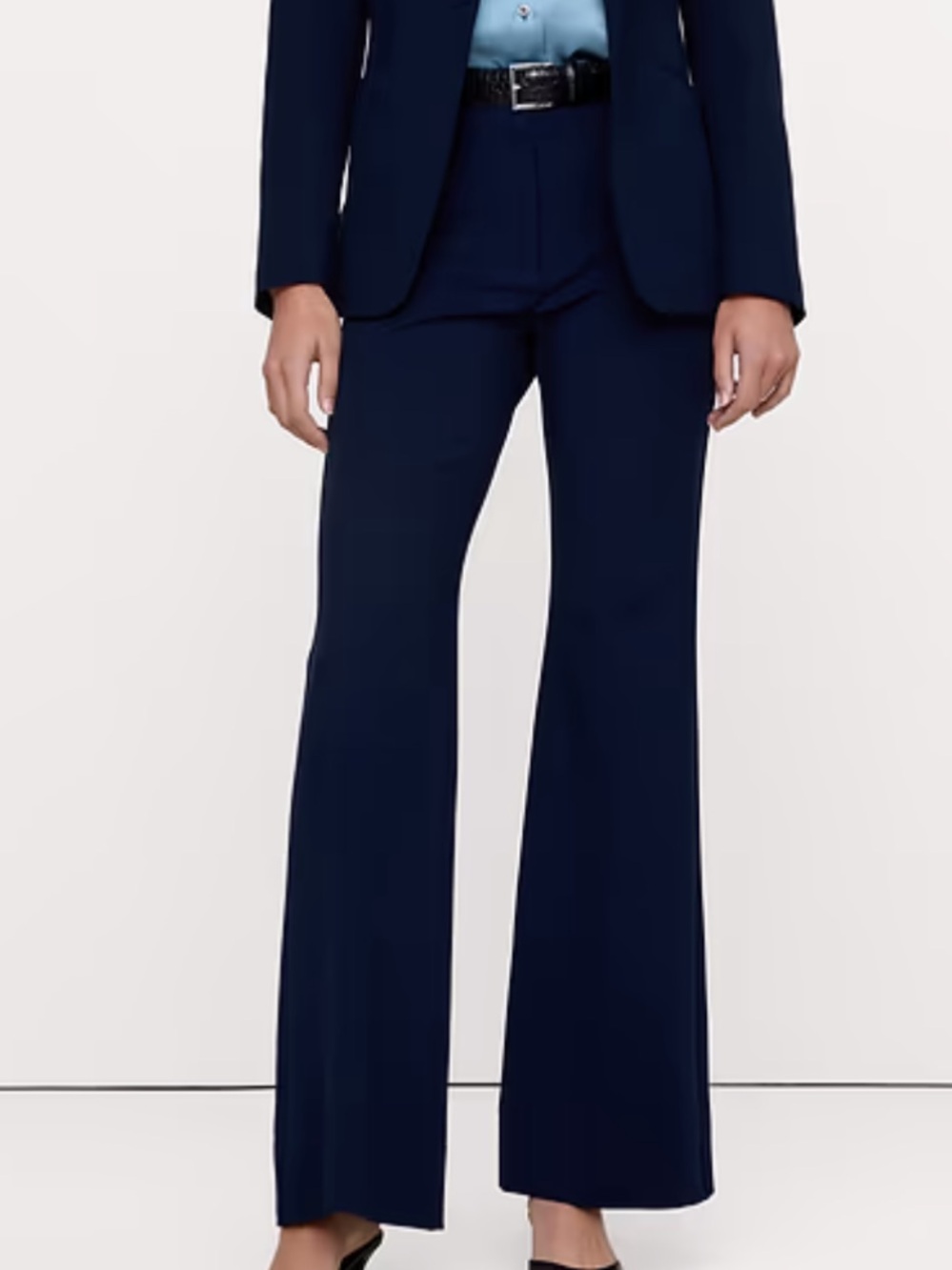 Banana Republic High-Rise Modern Flare City Stretch Pant Navy 853869 Size 10
